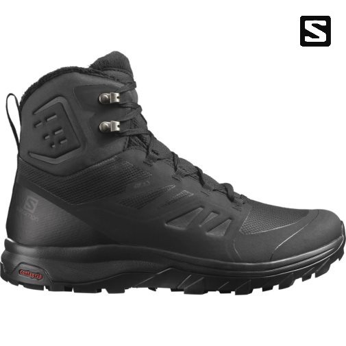 Black Salomon Outblast Thinsulate Climasalomon Waterproof Men's Winter Boots | PH 43526P